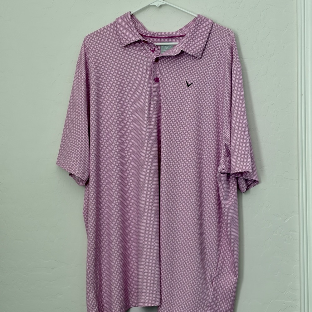 Callaway Light Pink Polo Golf Shirt